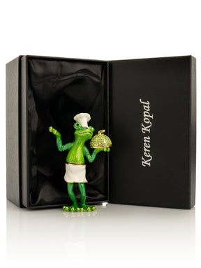 Keren Kopal Gourmet Frog Chef Trinket Box