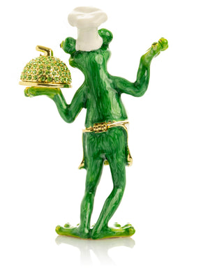 Keren Kopal Gourmet Frog Chef Trinket Box