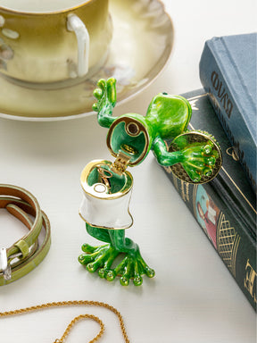 Keren Kopal Gourmet Frog Chef Trinket Box