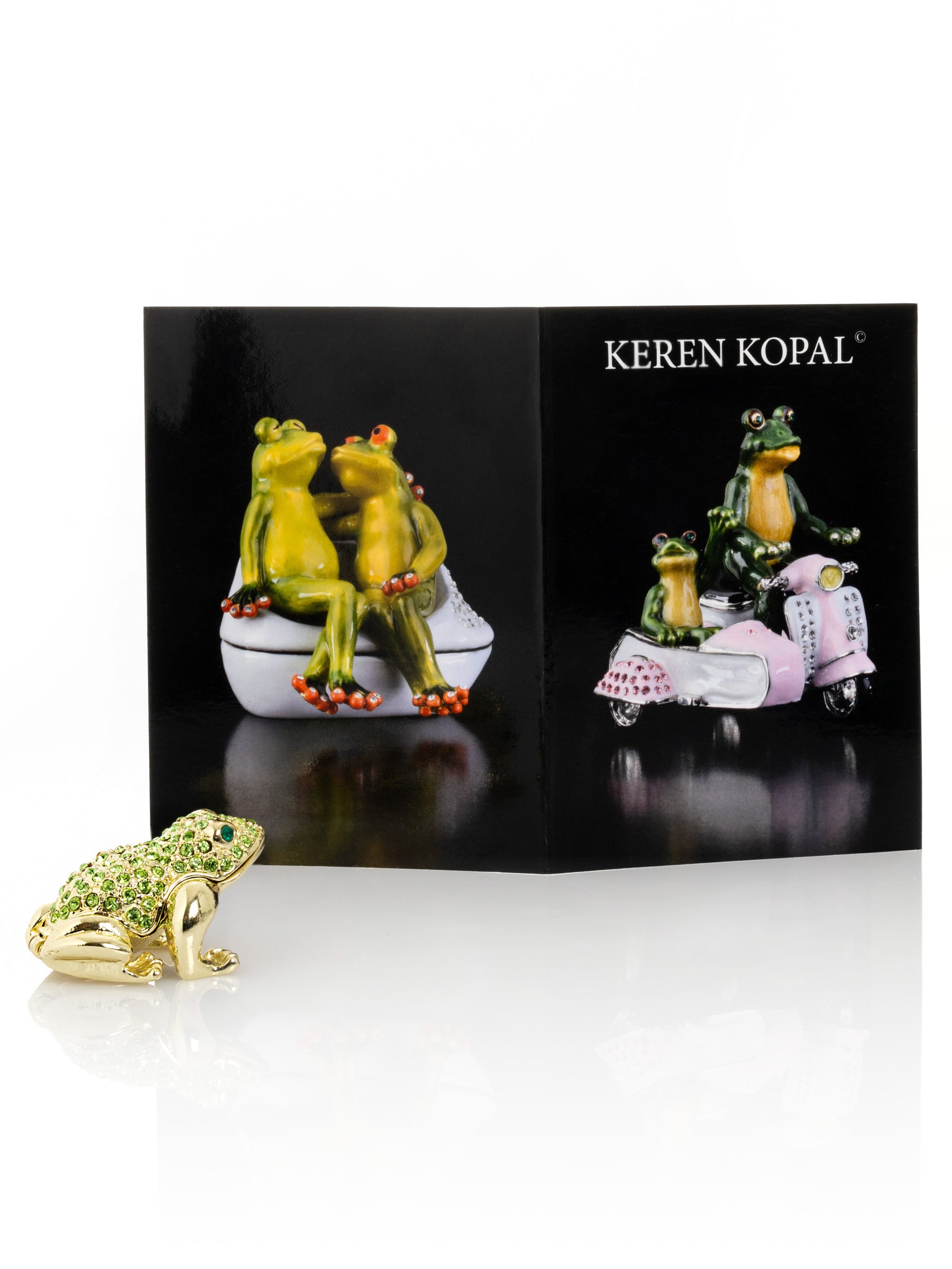 Keren Kopal Green and Gold Sitting Toad