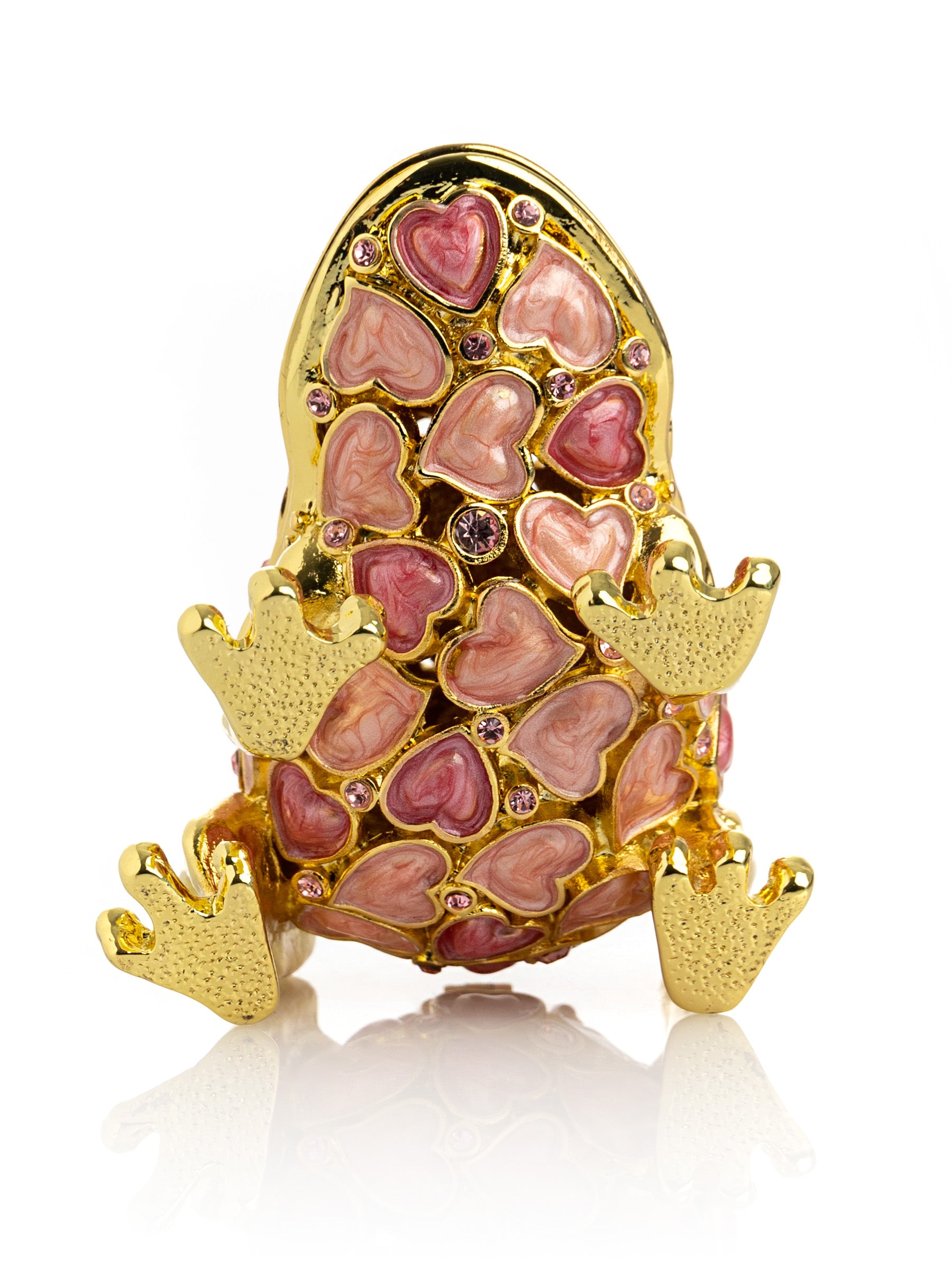 Keren Kopal Golden Frog Decorated with Hearts