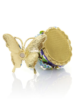 Blue Butterfly on Flowers