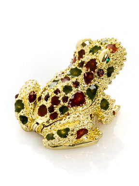 Keren Kopal Golden Frog with Colorful Stones