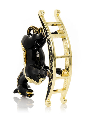 Keren Kopal Black & Gold Vintage Rocking Horse Trinket Box