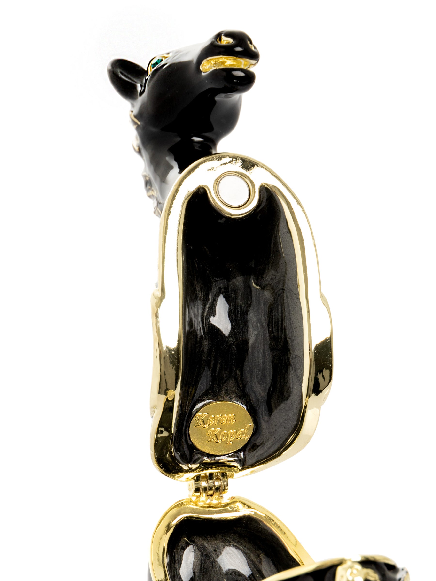 Keren Kopal Black & Gold Vintage Rocking Horse Trinket Box