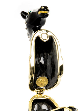 Keren Kopal Black & Gold Vintage Rocking Horse Trinket Box