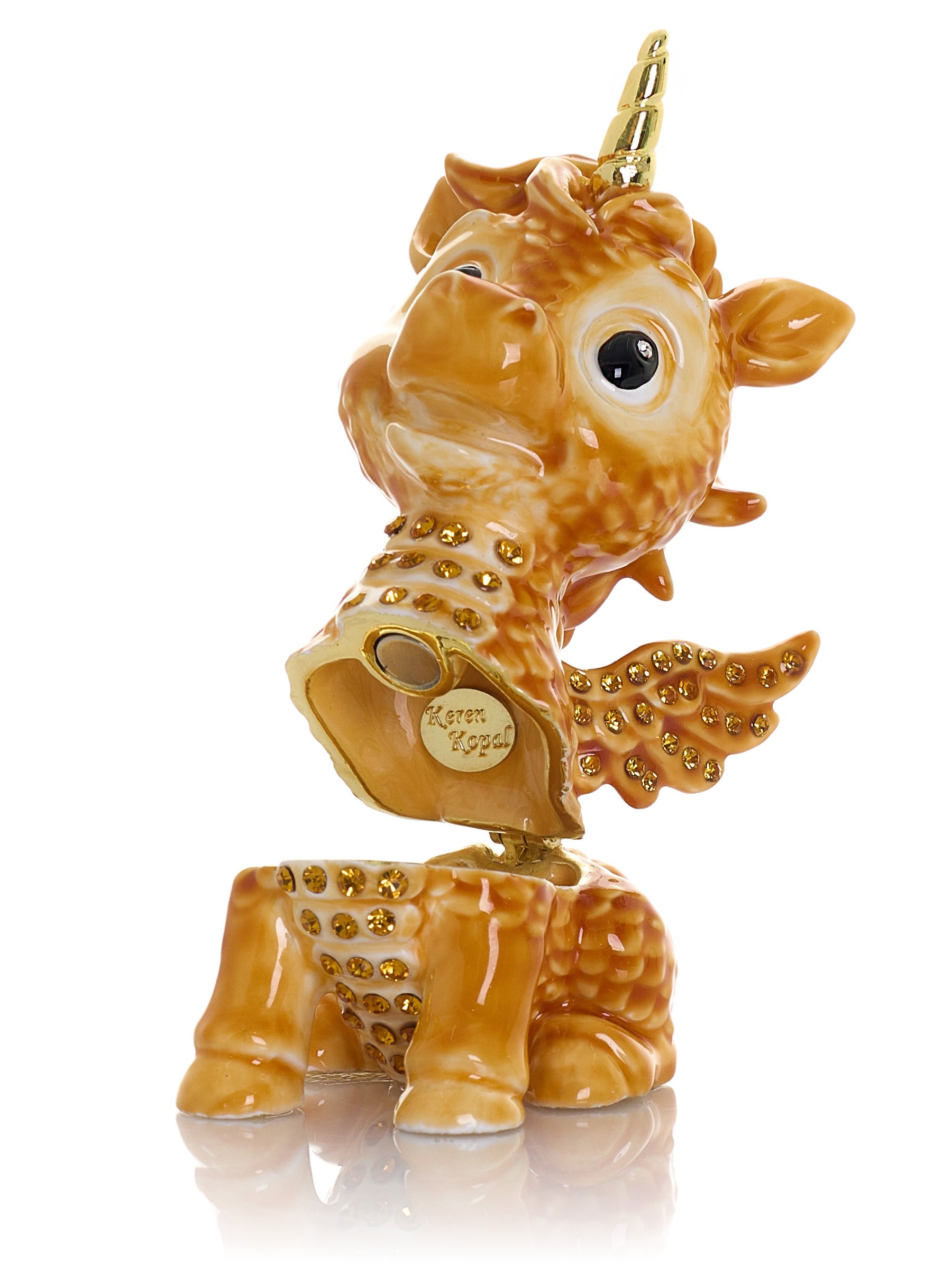Keren Kopal Cute Brown Unicorn Horse trinket Box Limited Edition 1-250