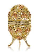 Keren Kopal Golden Easter Egg decorated with Horses