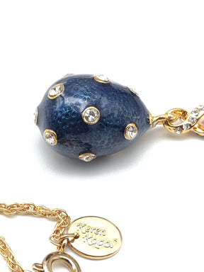 Keren Kopal Gold & Blue Egg Pendant Necklace