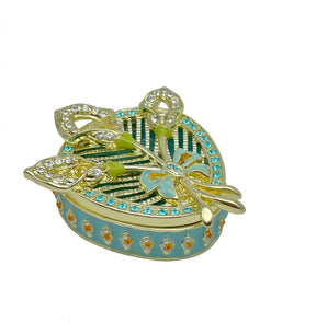 Keren Kopal Green turquoise Beautiful Decorated Trinket Box