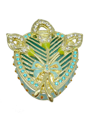 Keren Kopal Green turquoise Beautiful Decorated Trinket Box