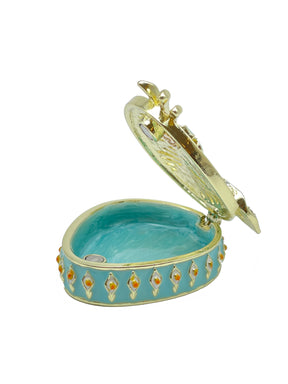 Keren Kopal Green turquoise Beautiful Decorated Trinket Box
