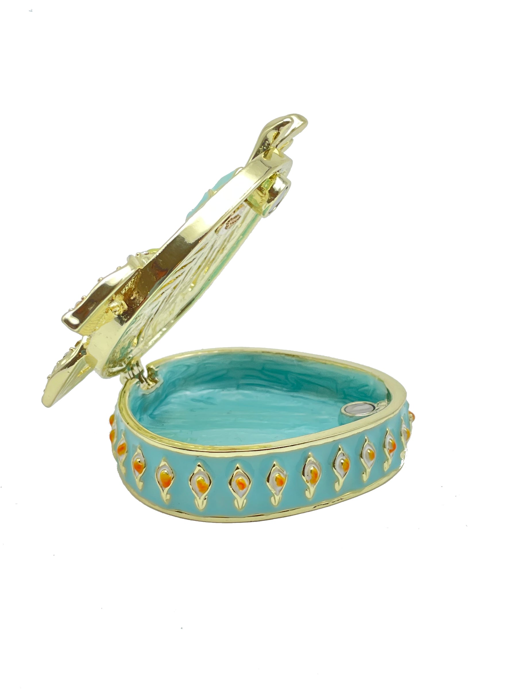 Keren Kopal Green turquoise Beautiful Decorated Trinket Box