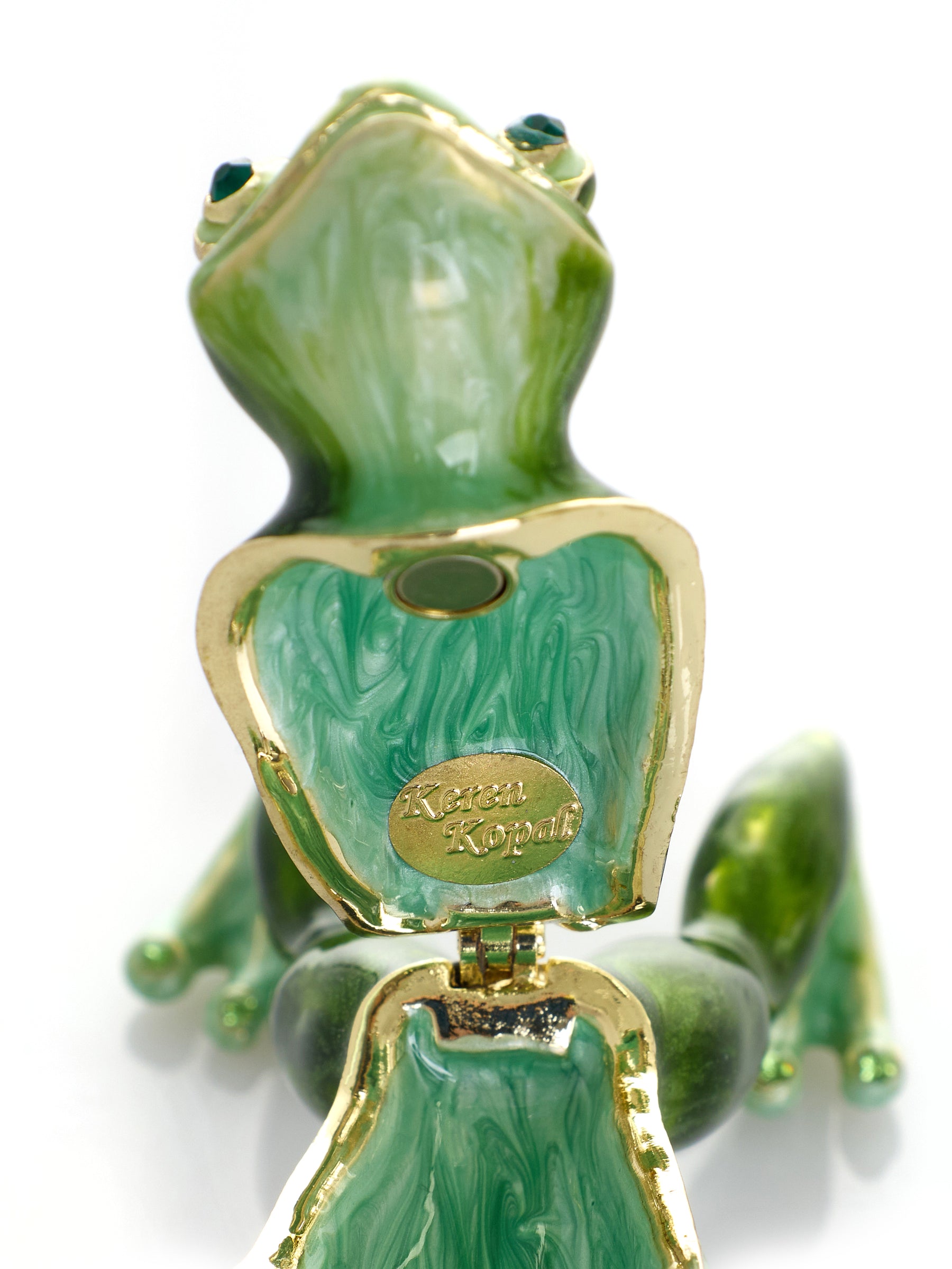 Frosch beim Training mit Ab-Roller Schmuckkästchen