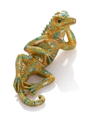 Chilling Lizard Trinket Box