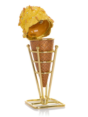 Spécial Été Boîte à bijoux Cornet de Glace Caramel Salé Vanille