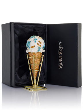 Boîte à bijoux Cornet de Glace Rose Bleue Chintz