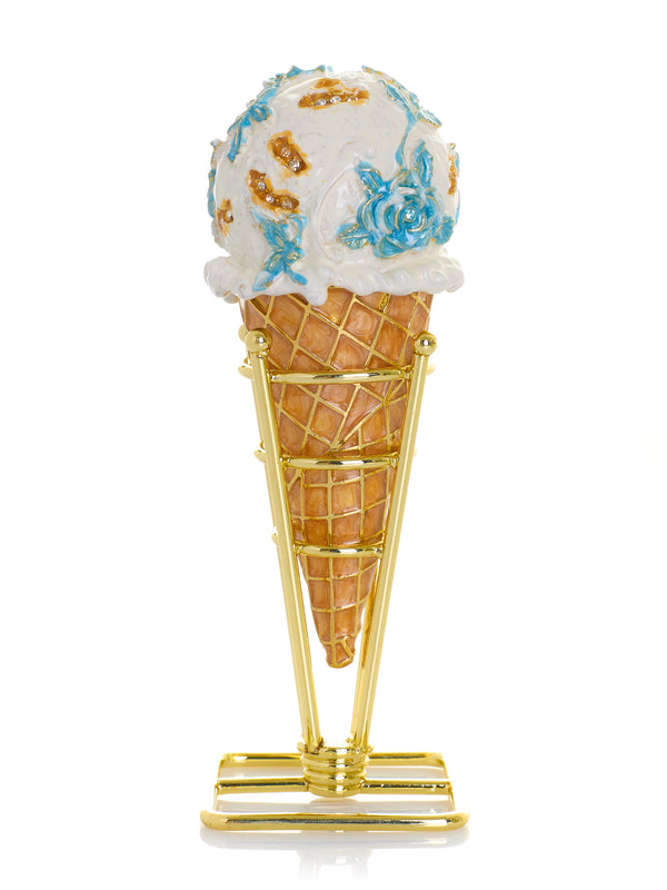 Boîte à bijoux Cornet de Glace Rose Bleue Chintz