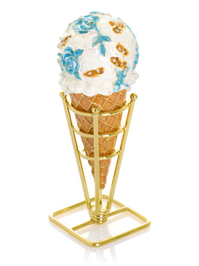 Boîte à bijoux Cornet de Glace Rose Bleue Chintz