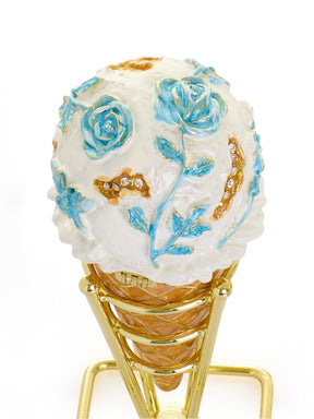 Boîte à bijoux Cornet de Glace Rose Bleue Chintz