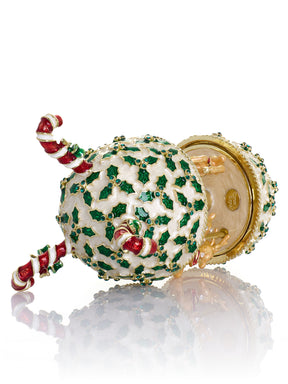 Blaues Aufzieh-Pferde-Karussell Fabergé Ei