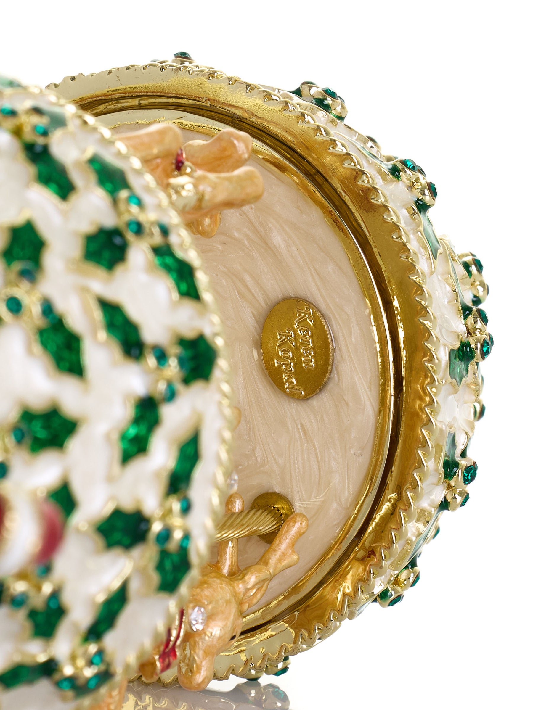 Blaues Aufzieh-Pferde-Karussell Fabergé Ei