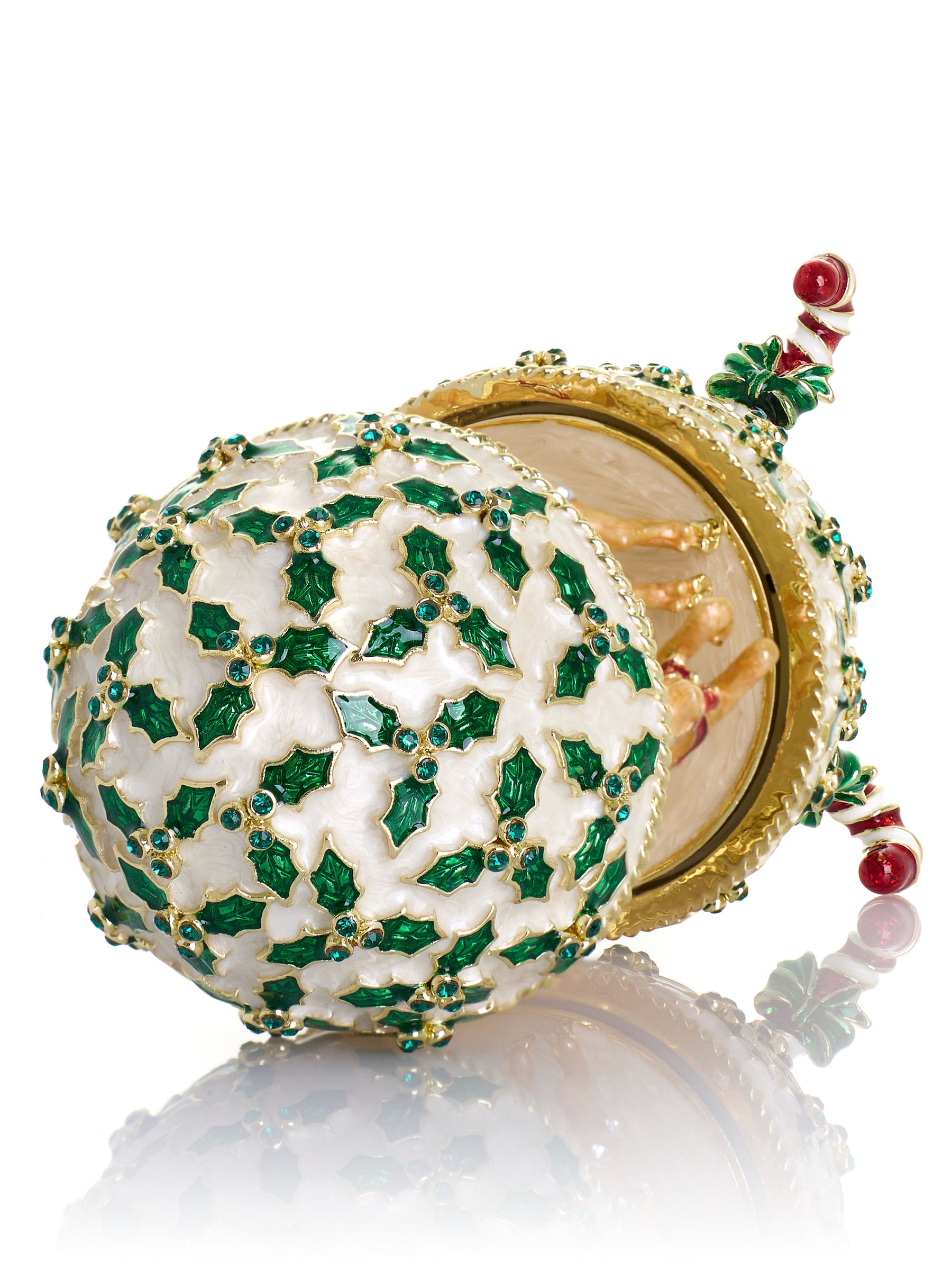 Blaues Aufzieh-Pferde-Karussell Fabergé Ei