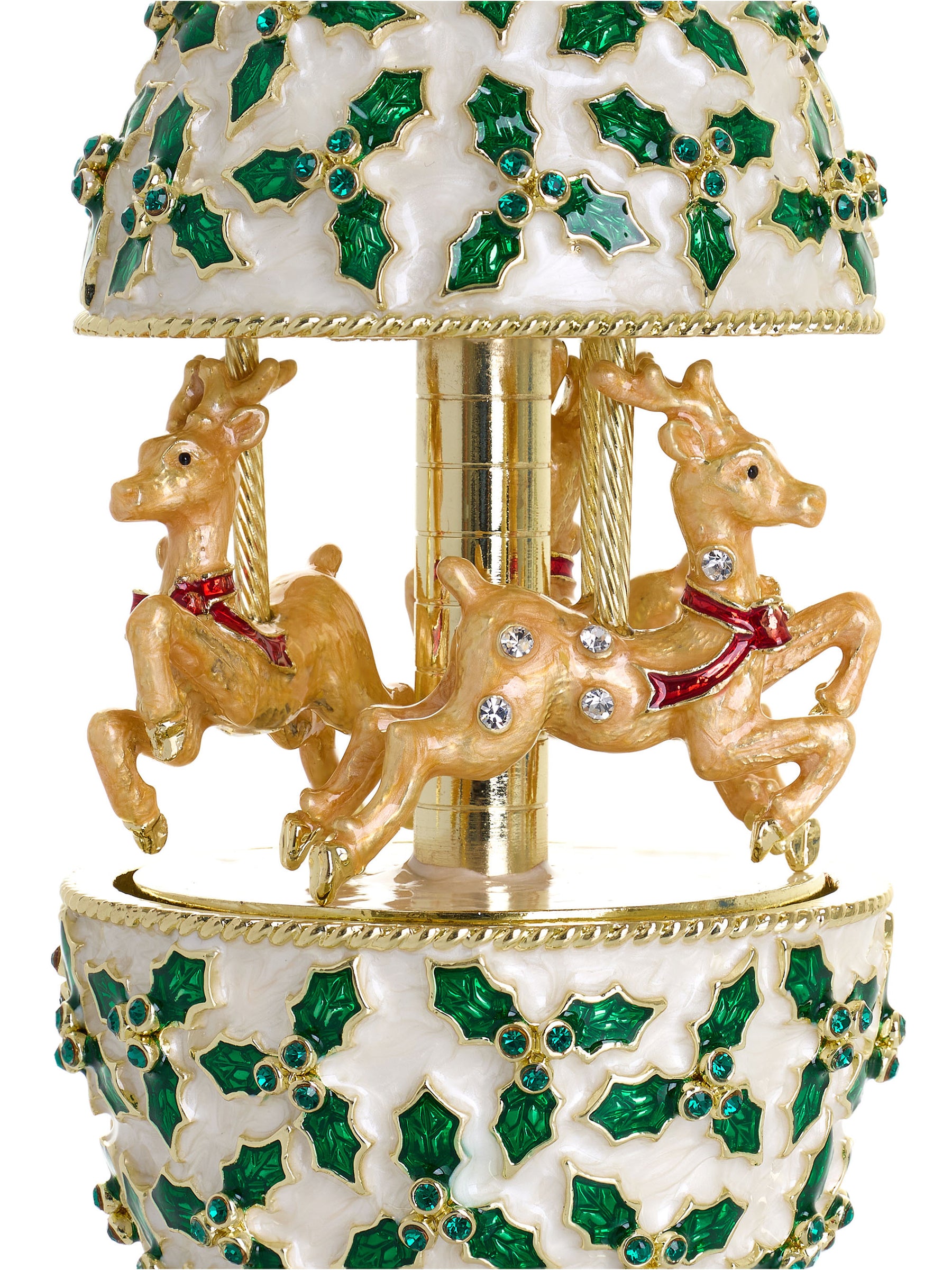 Blaues Aufzieh-Pferde-Karussell Fabergé Ei