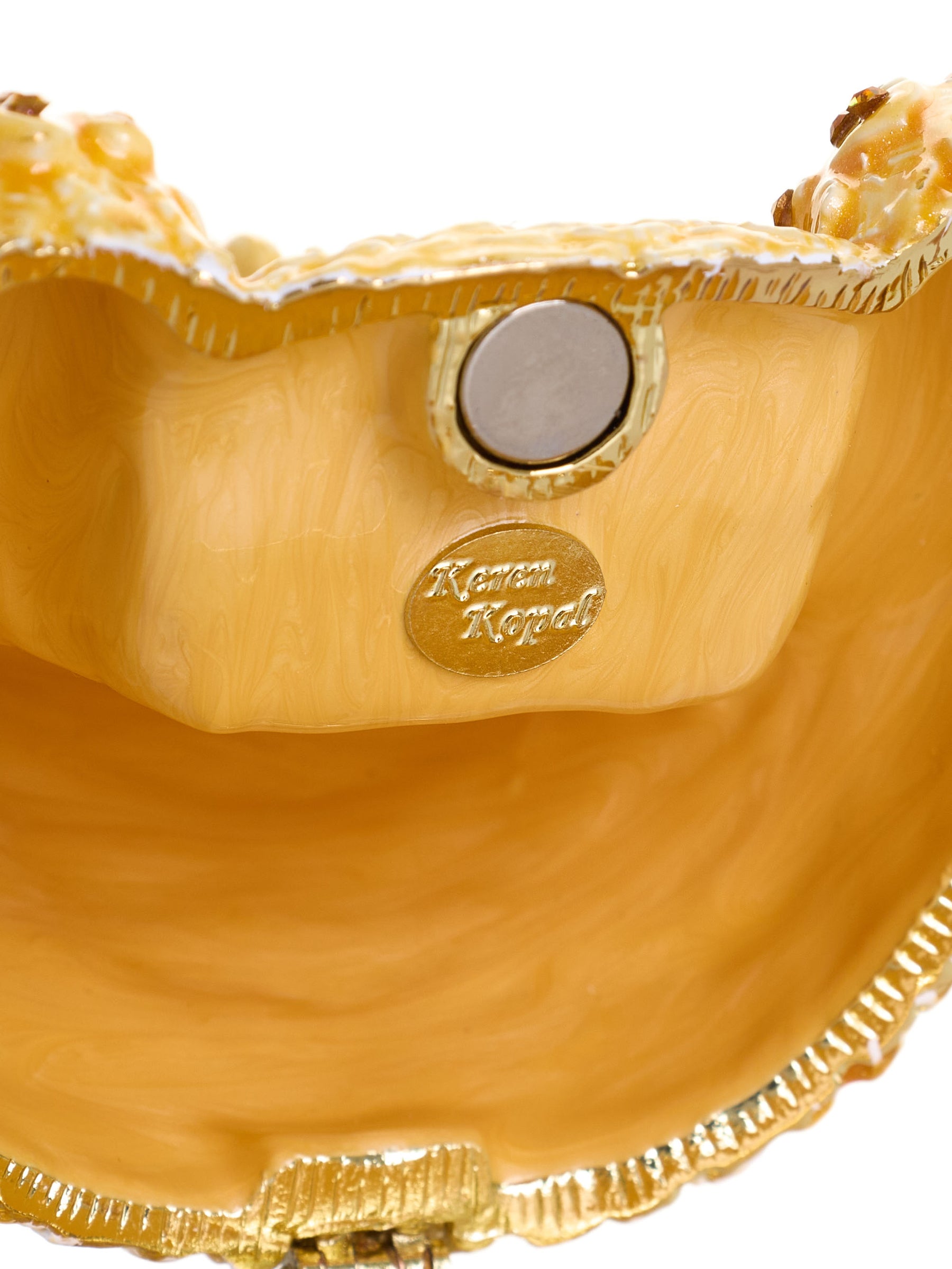 Gold and Brown Owl Armchair Trinket Box