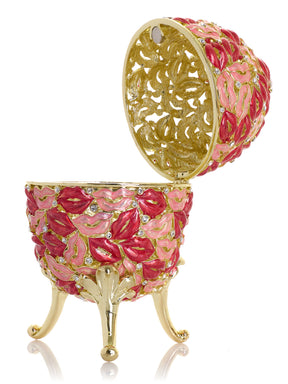 Großes Küsse & Liebe Ei Schmuckkästchen