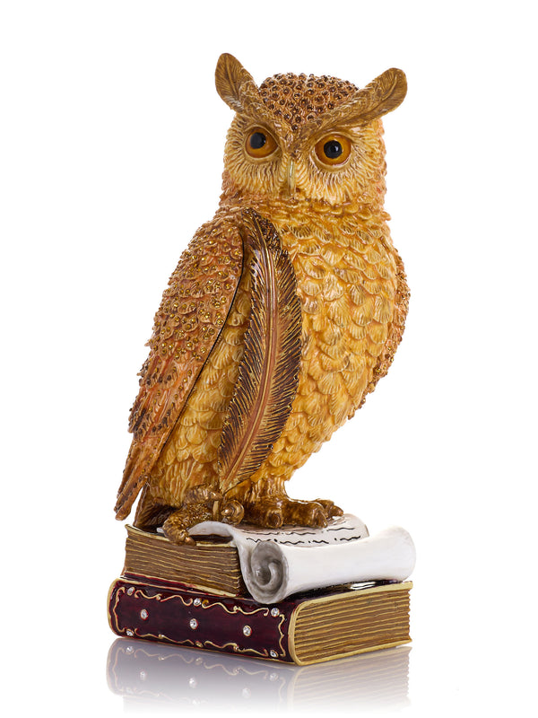 Wise Owl on Books Trinket Box Limited Edition