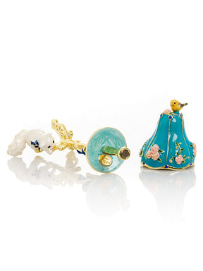 Keren Kopal Gold Standing Lamp with Cat and Bird