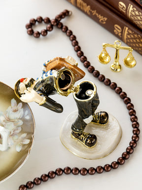 Keren Kopal Clown Lawyer Trinket Box with Book & Scales of Justice