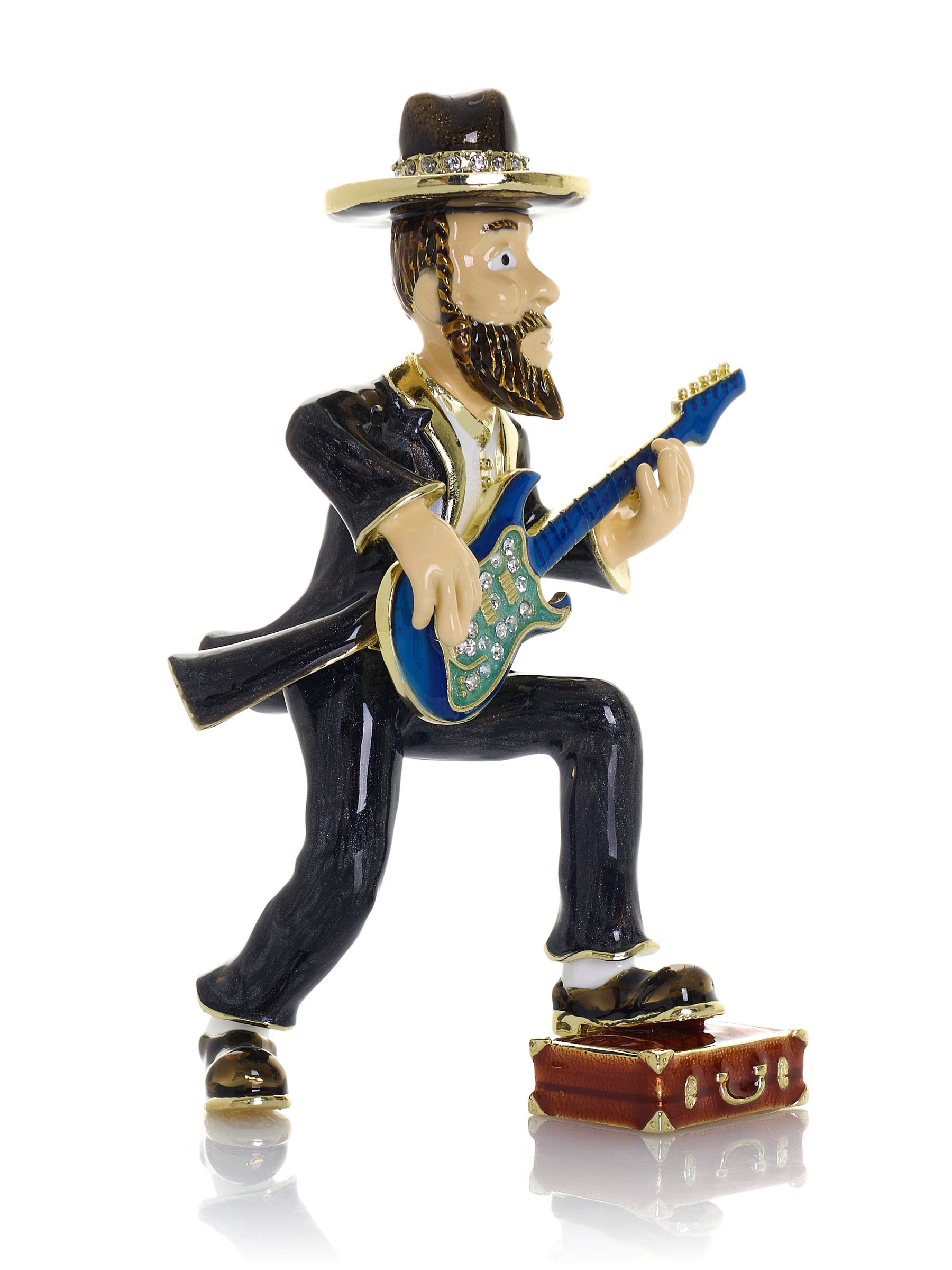 Keren Kopal Guitar Music Player Trinket Box