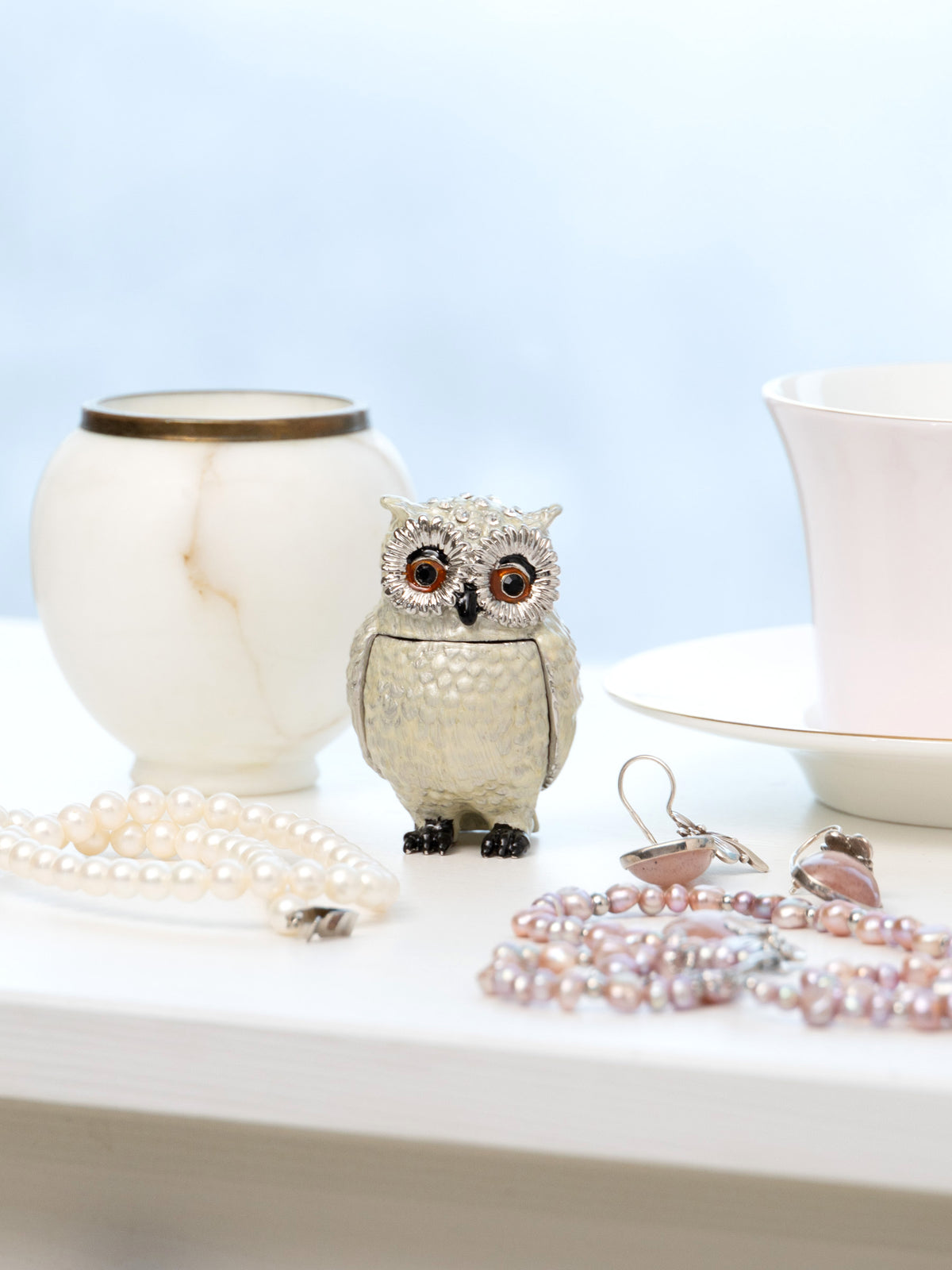 Silver and White Owl