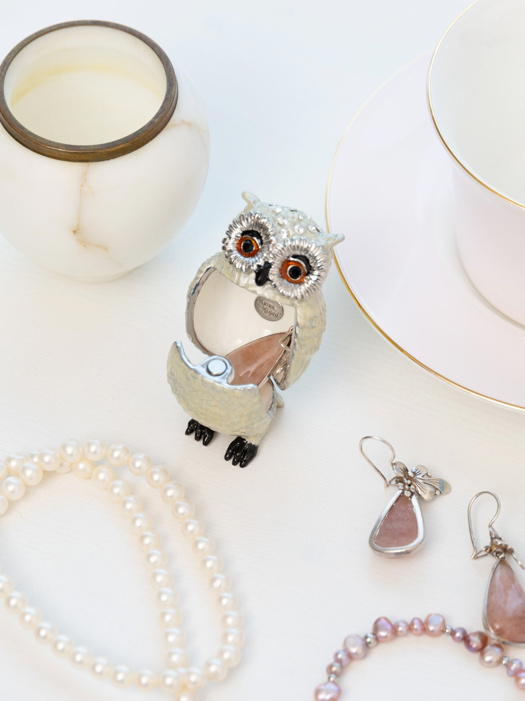 Silver and White Owl