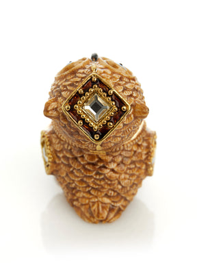 Keren Kopal Brown Owl Trinket Box