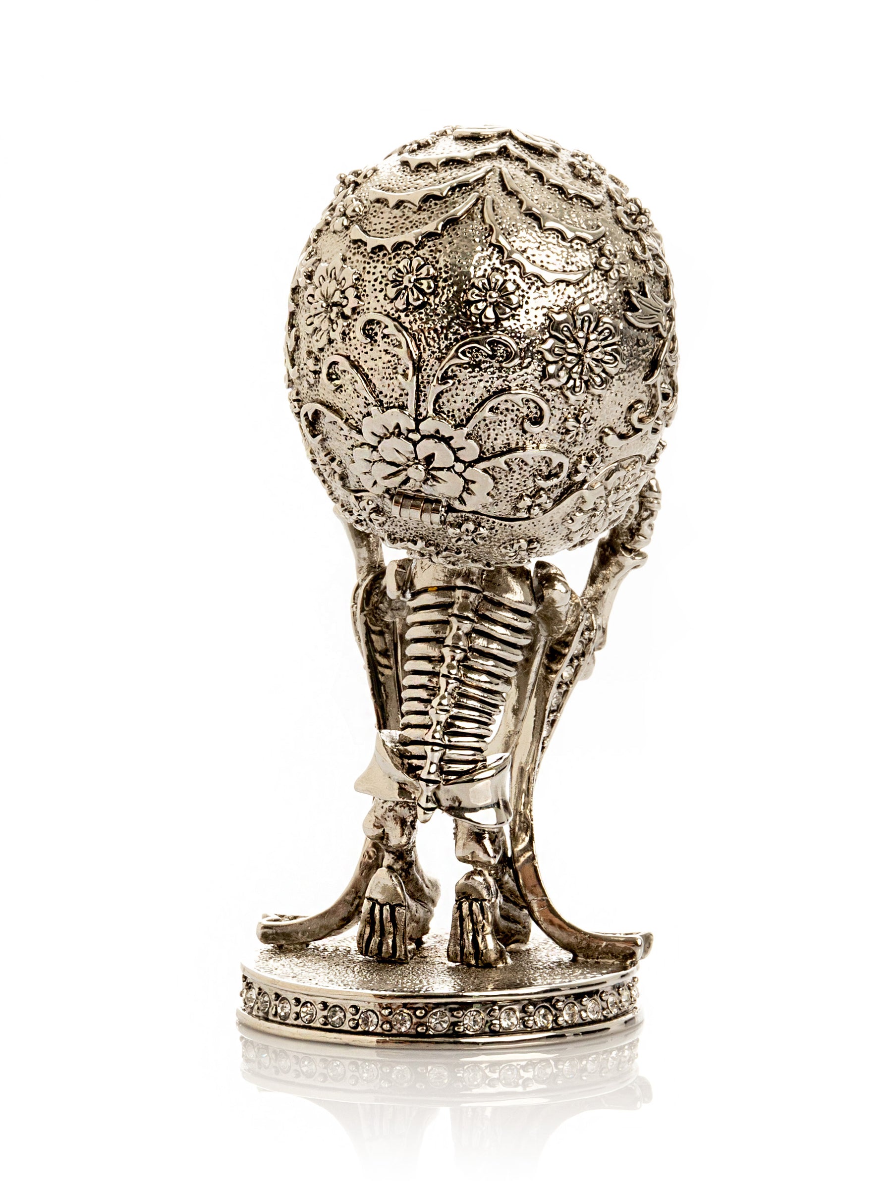 Keren Kopal Silver Skeleton holding Skull