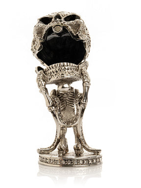 Keren Kopal Silver Skeleton holding Skull