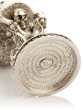 Keren Kopal Silver Skeleton holding Skull