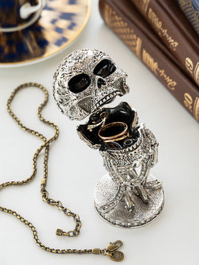 Keren Kopal Silver Skeleton holding Skull