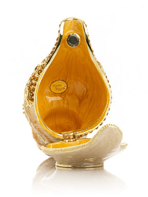Keren Kopal Elegant Gold & Crystal Seashell Trinket Box