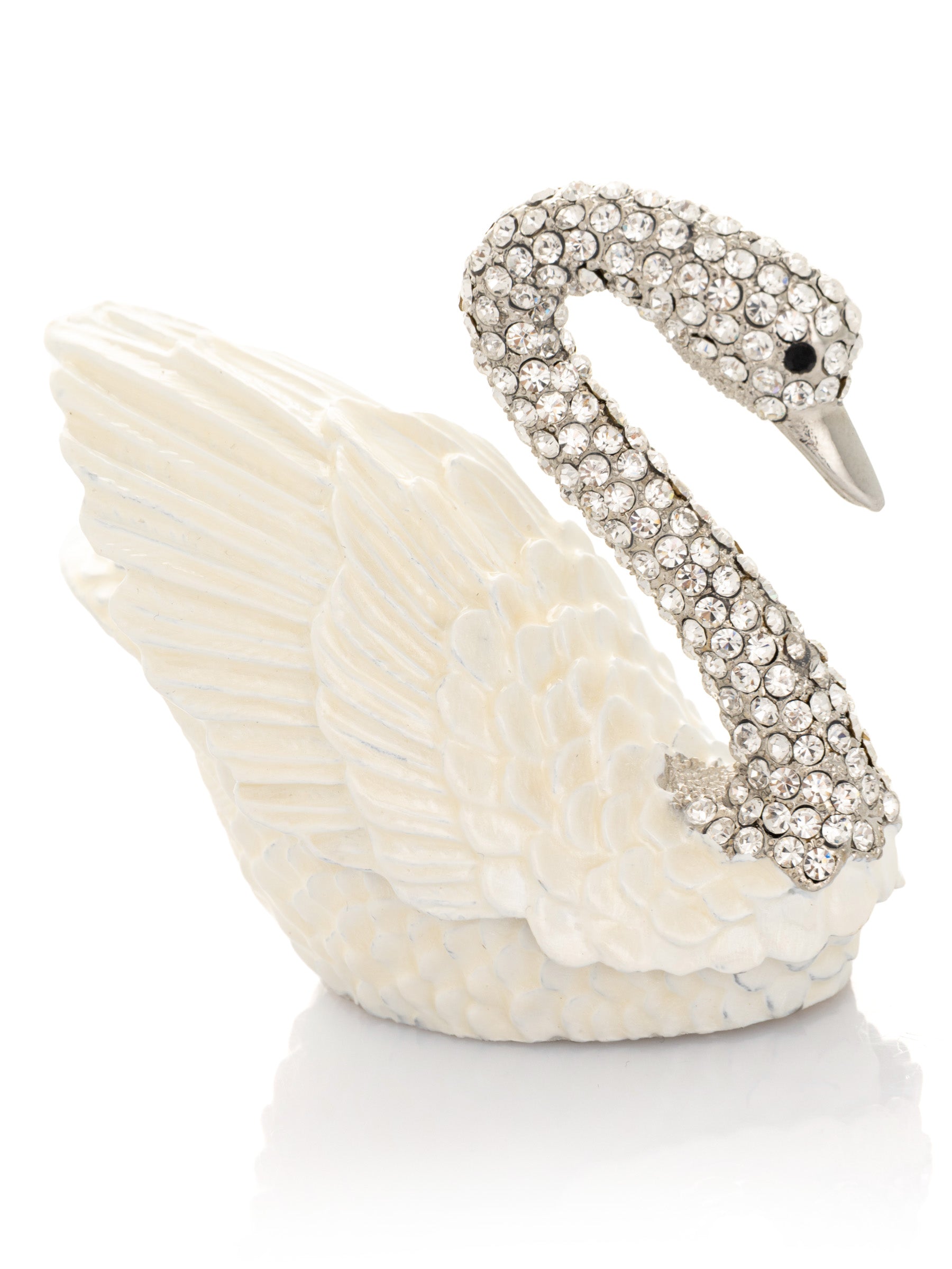 Keren Kopal White Swan with Crystals Neck