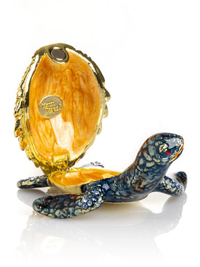 Keren Kopal Blue Sea Turtle Trinket Box
