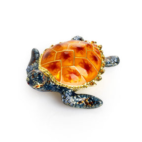Keren Kopal Blue Sea Turtle Trinket Box