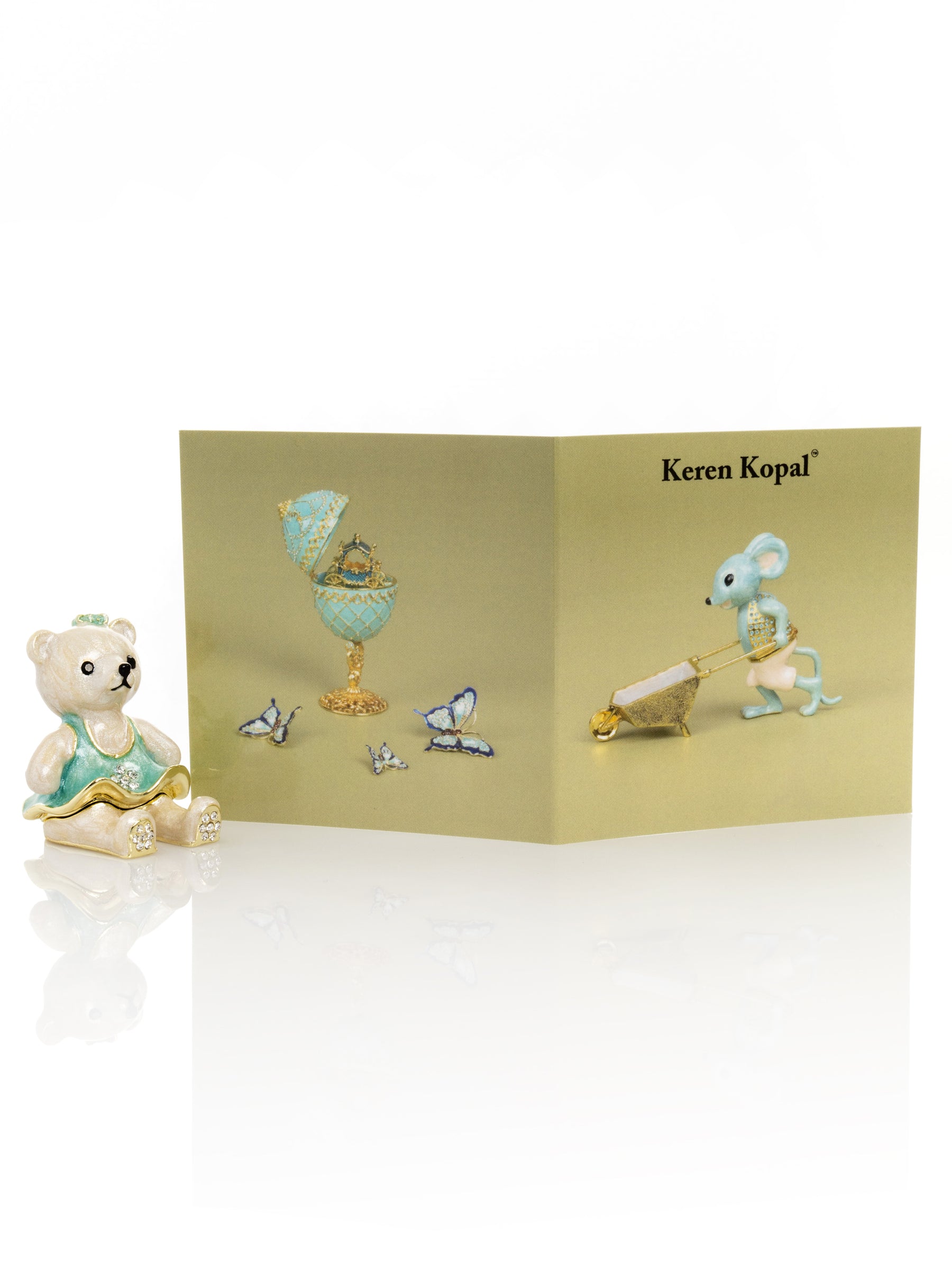 Keren Kopal Teddy Bear with Turquoise Dress