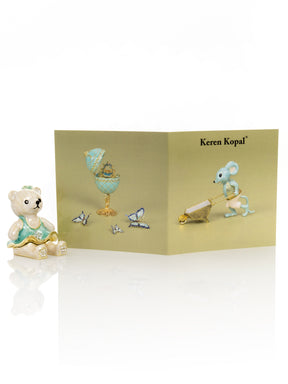 Keren Kopal Teddy Bear with Turquoise Dress