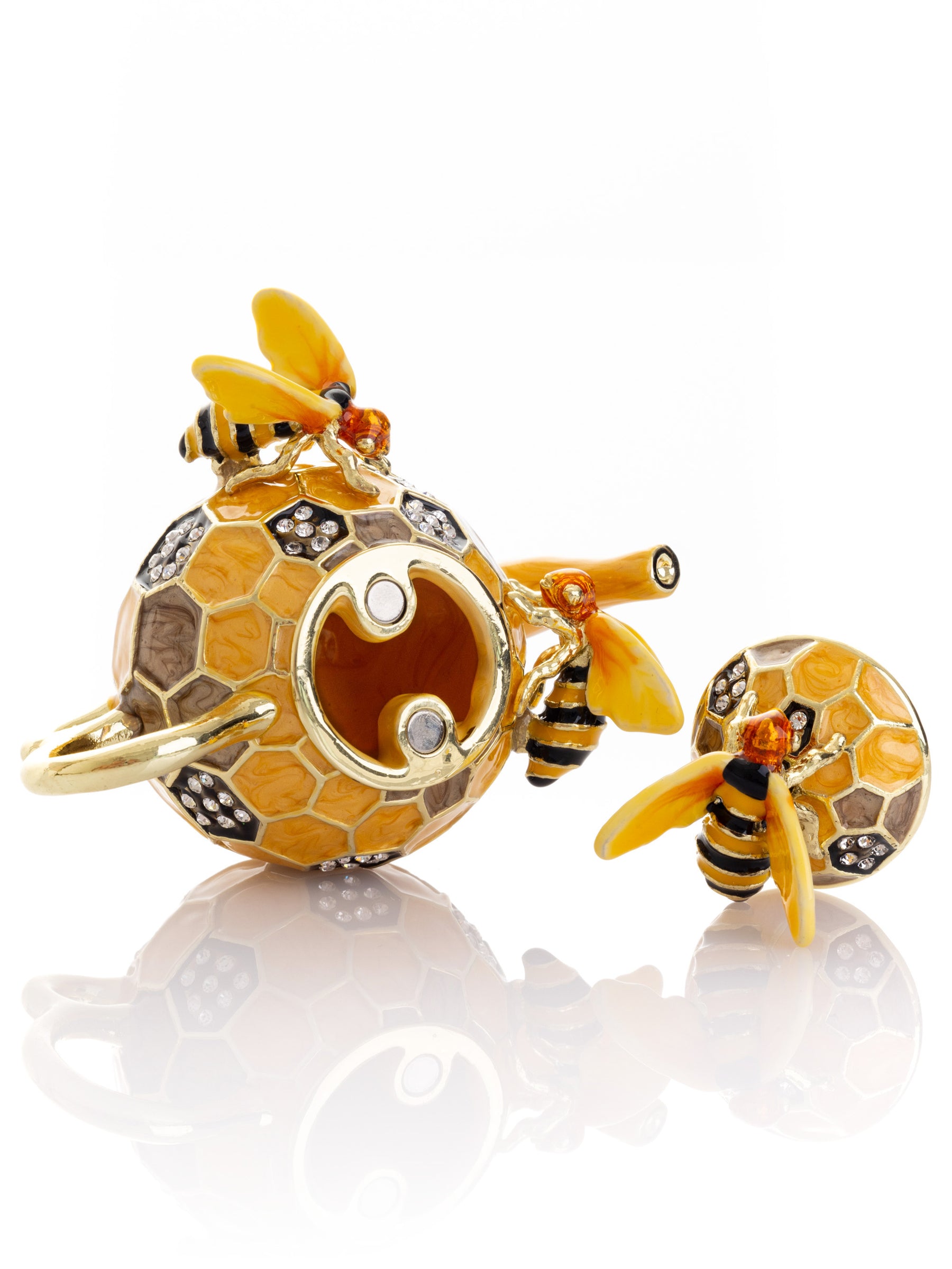 Keren Kopal Bee & Honeycomb Teapot Trinket Box by Keren Kopal