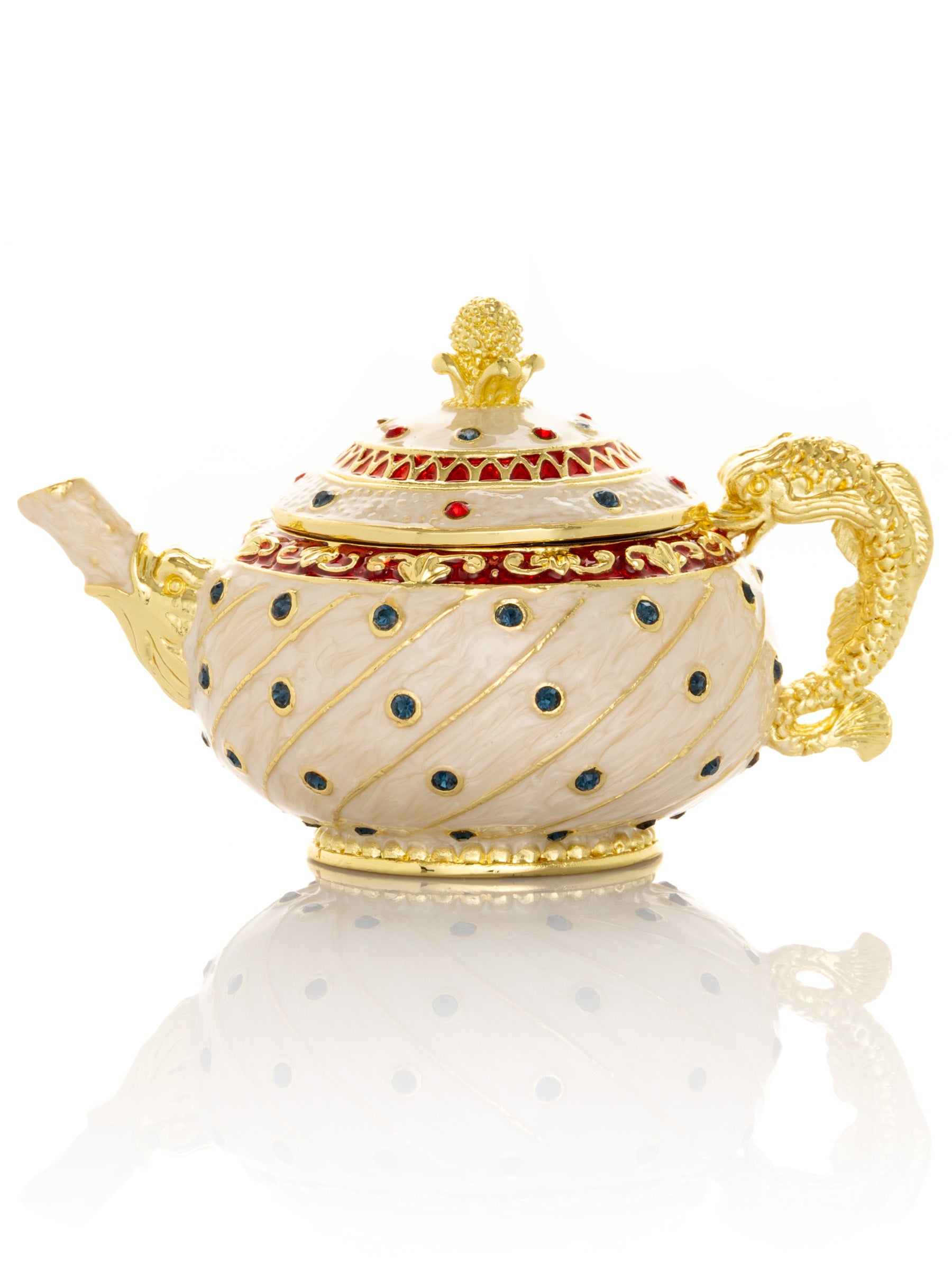 Keren Kopal White with Colorful Dots Teapot
