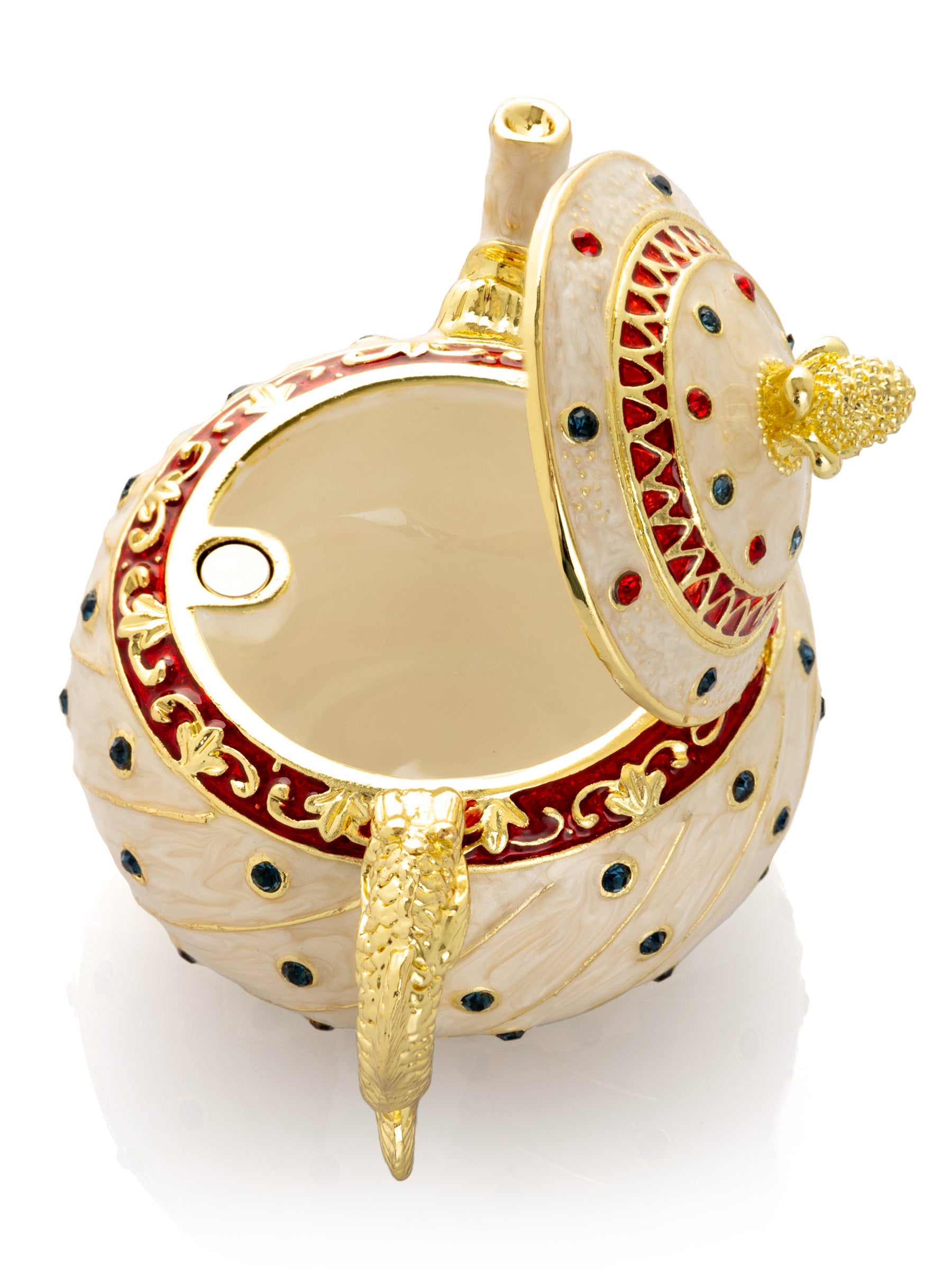 White with Colorful Dots Teapot